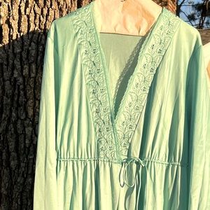 Aqua Peignoir from JCPenney VINTAGE LOUNGEWEAR